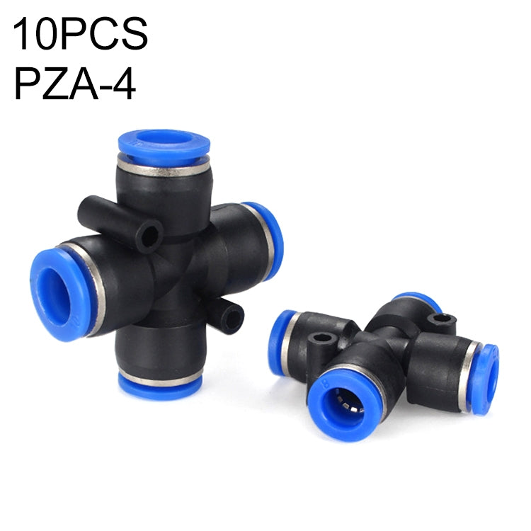PZA-4 LAIZE 10pcs Plastic PZA Four-way Pneumatic Quick Fitting Connector -  by LAIZE | Online Shopping UK | buy2fix