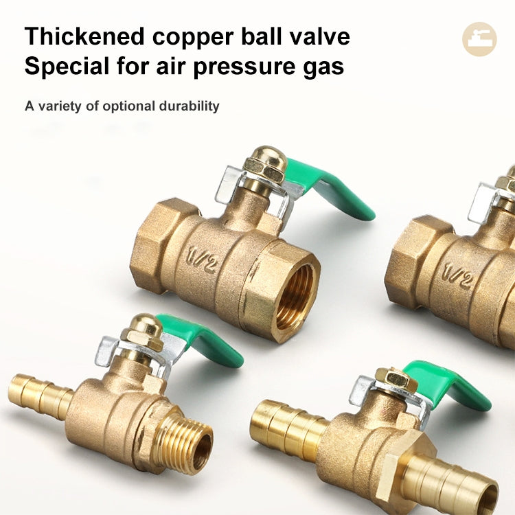 LAIZE Pneumatic Hose Connector Thickened Brass Ball Valve, Size:Outside 4 Point-Barb 10mm -  by LAIZE | Online Shopping UK | buy2fix