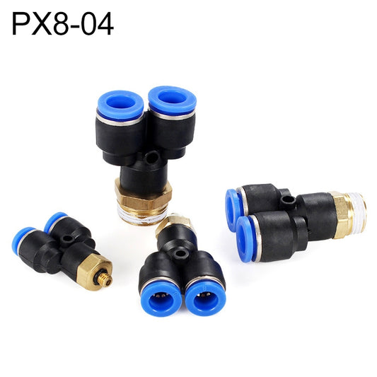 PX8-04 LAIZE Plastic Y-type Tee Male Thread Pneumatic Quick Connector -  by LAIZE | Online Shopping UK | buy2fix