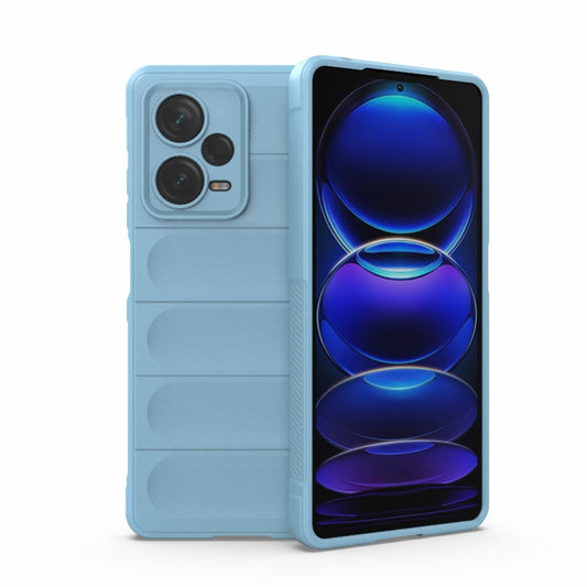 For Xiaomi Redmi Note 12 Pro+ China / Global Magic Shield TPU + Flannel Phone Case(Light Blue) - Note 12 Pro+ Cases by buy2fix | Online Shopping UK | buy2fix