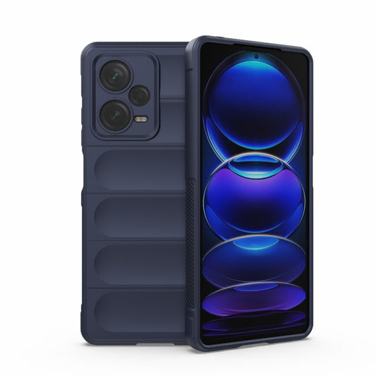 For Xiaomi Redmi Note 12 Pro+ China / Global Magic Shield TPU + Flannel Phone Case(Dark Blue) - Note 12 Pro+ Cases by buy2fix | Online Shopping UK | buy2fix
