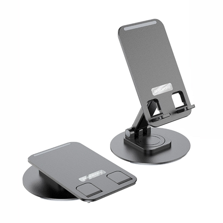 Borofone BH75 Flawless Foldable Rotating Desktop Mobile Phone Tablet Holder(Black) - Desktop Holder by Borofone | Online Shopping UK | buy2fix