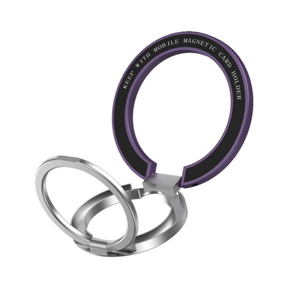 Car Magnetic Dual Axis Ring Phone Holder(Frosted Purple) - Ring Holder by buy2fix | Online Shopping UK | buy2fix