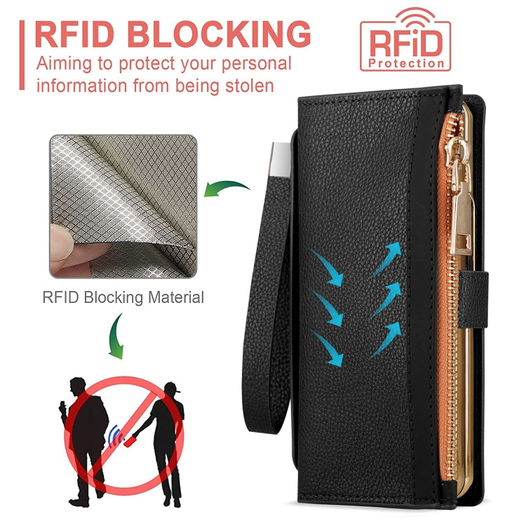 For Samsung Galaxy Z Fold4 Celebrity Series RFID Anti-theft Brush Phone Leather Case with Pen Slot(Green) - Galaxy Z Fold4 5G Cases by buy2fix | Online Shopping UK | buy2fix