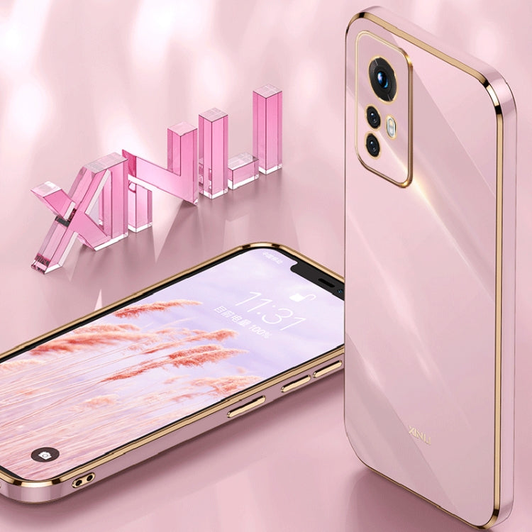For Xiaomi 12 Lite XINLI Straight Edge 6D Electroplate TPU Phone Case(Mint Green) - Xiaomi Cases by buy2fix | Online Shopping UK | buy2fix