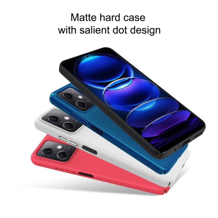 For Xiaomi Redmi Note 12 China NILLKIN Frosted PC Phone Case(Blue) - Note 12 Cases by NILLKIN | Online Shopping UK | buy2fix
