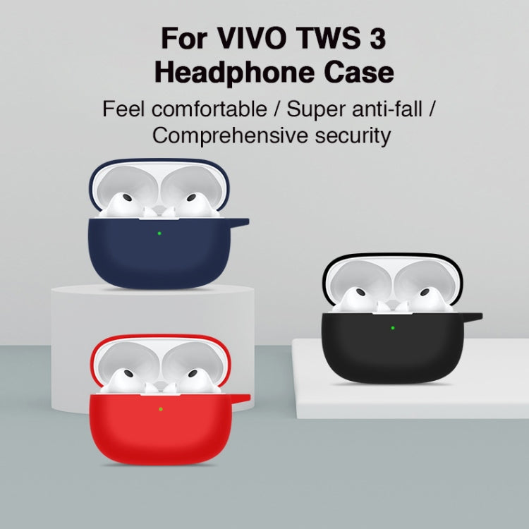 For vivo TWS 3 Silicone Earphone Protective Case(Red) - Other Earphone Case by buy2fix | Online Shopping UK | buy2fix
