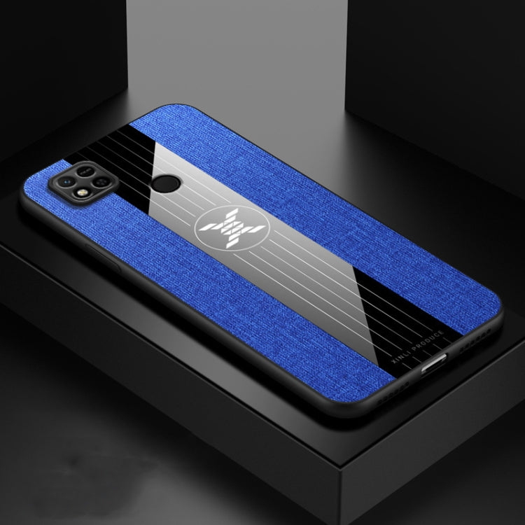 For Xiaomi Redmi 10A XINLI Stitching Cloth Textue Shockproof TPU Phone Case(Blue) - Xiaomi Cases by XINLI | Online Shopping UK | buy2fix