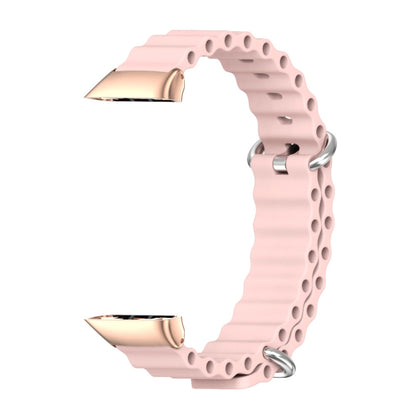 For Huawei Band 7 / 7 NFC MIJOBS CS Marine Silicone Breathable Watch Band(Pink Rose Gold) - Watch Bands by MIJOBS | Online Shopping UK | buy2fix