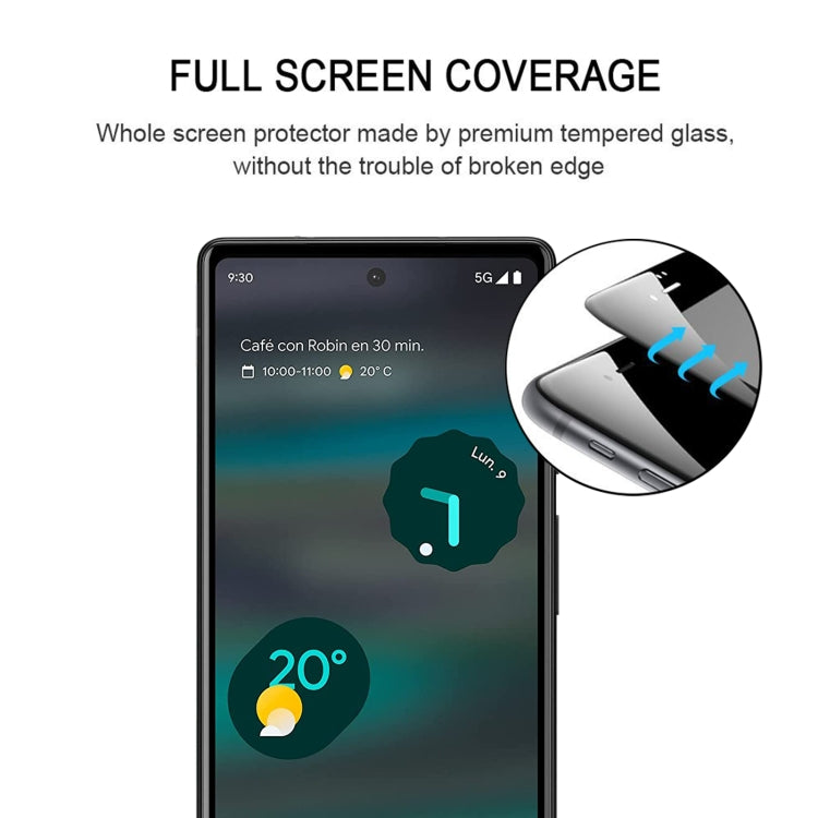 For Google Pixel 6a 25pcs Full Glue Full Cover Screen Protector Tempered Glass Film - Google Tempered Glass by buy2fix | Online Shopping UK | buy2fix