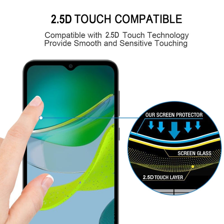 For Motorola Moto E13 Full Glue Full Cover Screen Protector Tempered Glass Film - Motorola Tempered Glass by buy2fix | Online Shopping UK | buy2fix