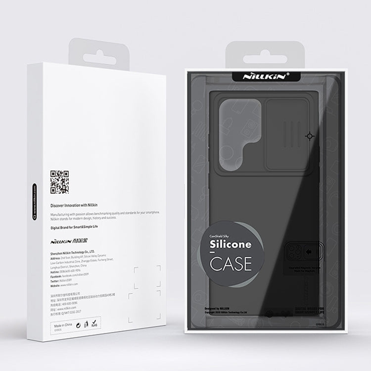 For Samsung Galaxy S23 Ultra 5G NILLKIN CamShield Liquid Silicone + PC Phone Case(Black) - Galaxy S23 Ultra 5G Cases by NILLKIN | Online Shopping UK | buy2fix