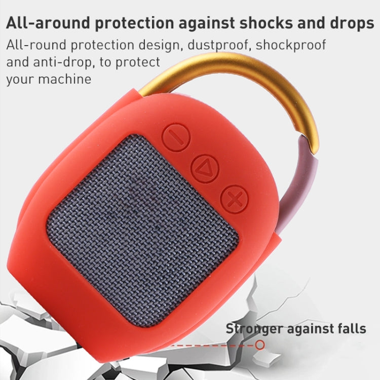 For JBL Clip 4 Wireless Bluetooth Speaker Silicone Protective Case(Red) - Protective Case by buy2fix | Online Shopping UK | buy2fix