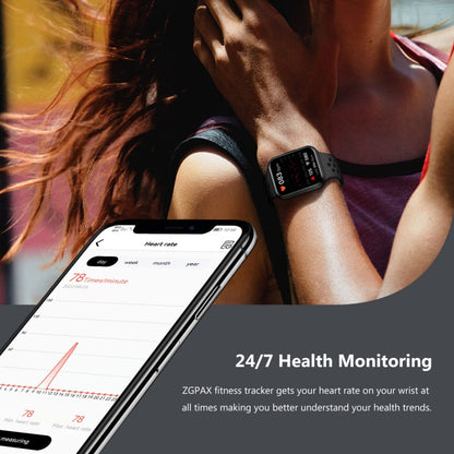 S226 1.72 inch Waterproof Smart Sports Watch Support Heart Rate Monitoring / Blood Pressure Monitoring(Black Purple) - Smart Wear by buy2fix | Online Shopping UK | buy2fix