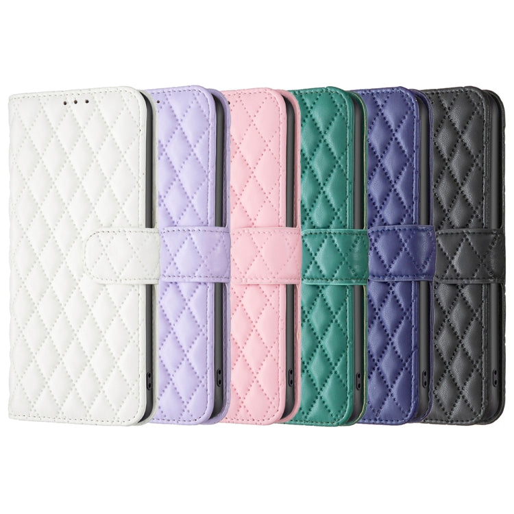 For Motorola Moto G73 5G Diamond Lattice Wallet Leather Flip Phone Case(Pink) - Motorola Cases by buy2fix | Online Shopping UK | buy2fix