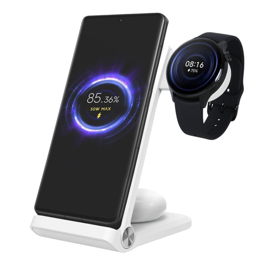 NILLKIN 3 in 1 Wireless Charger with Xiaomi S1 Pro Watch Charger, Plug Type:US Plug(White) - Wireless Charger by NILLKIN | Online Shopping UK | buy2fix