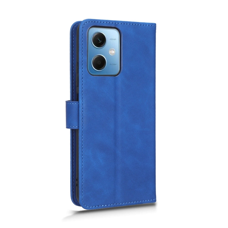 For Xiaomi Poco X5 5G / Redmi Note 12 5G Skin Feel Magnetic Flip Leather Phone Case(Blue) - Note 12 Cases by buy2fix | Online Shopping UK | buy2fix