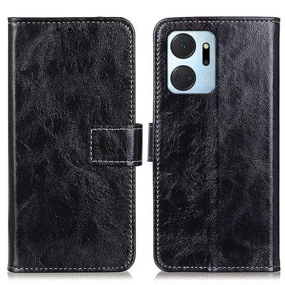 For Honor X7A Retro Crazy Horse Texture Horizontal Flip Leather Phone Case(Black) - Honor Cases by buy2fix | Online Shopping UK | buy2fix