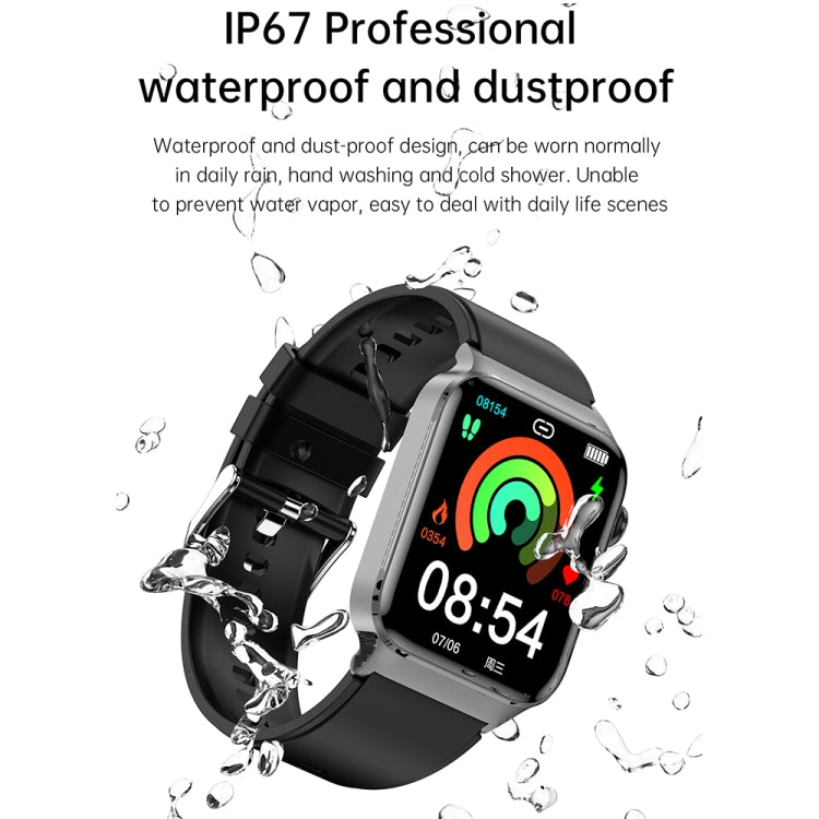 T50 1.85 inch Silicone Band IP67 Waterproof Smart Watch Supports Voice Assistant / Health Monitoring(Red) - Smart Wear by buy2fix | Online Shopping UK | buy2fix