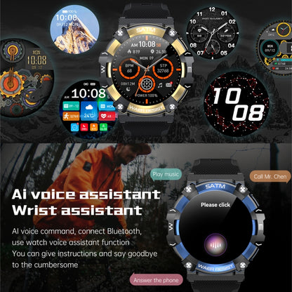 PG666 1.39 inch TFT Screen Bluetooth Call Smart Watch, Support Heart Rate / Blood Pressure Monitoring(Black) - Smart Wear by buy2fix | Online Shopping UK | buy2fix