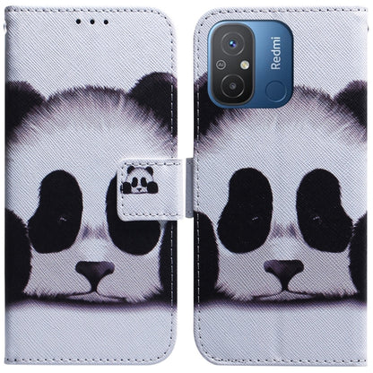 For Xiaomi Redmi 12C / 11A Coloured Drawing Flip Leather Phone Case(Panda) - Xiaomi Cases by buy2fix | Online Shopping UK | buy2fix