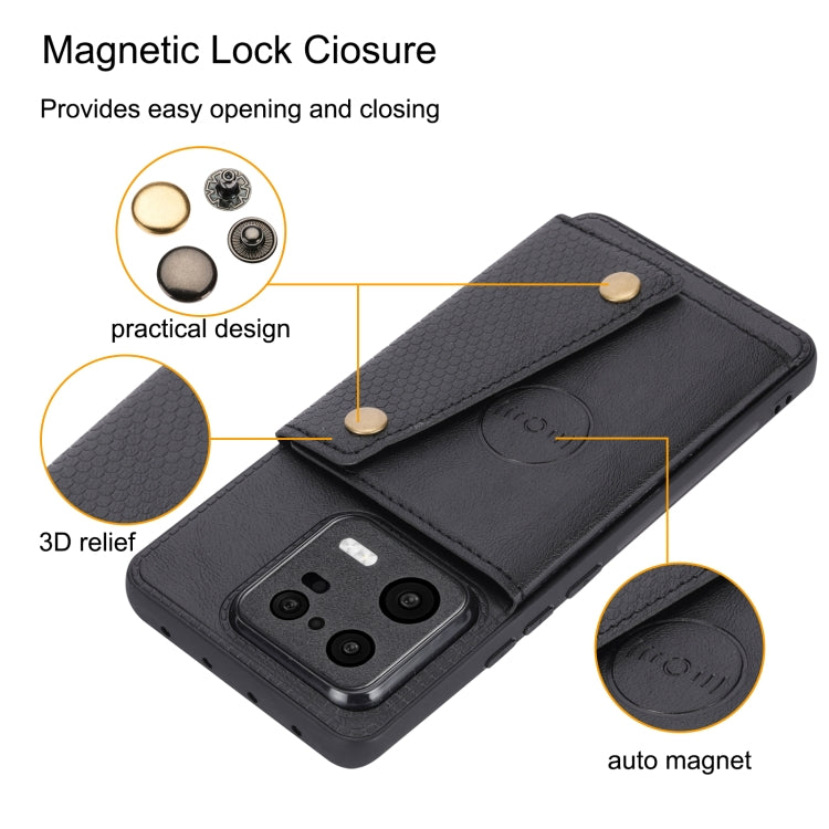 For Xiaomi 13 Double Buckle Magnetic Phone Case(Blue) - 13 Cases by buy2fix | Online Shopping UK | buy2fix