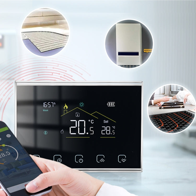 BHT-8000RF-VA- GBC Wireless Smart LED Screen Thermostat Without WiFi, Specification:Electric / Boiler Heating - Thermostat & Thermometer by buy2fix | Online Shopping UK | buy2fix