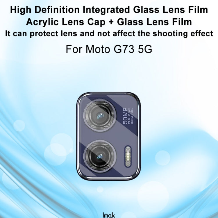 For Motorola Moto G73 5G imak Integrated Rear Camera Lens Tempered Glass Film - Other by imak | Online Shopping UK | buy2fix