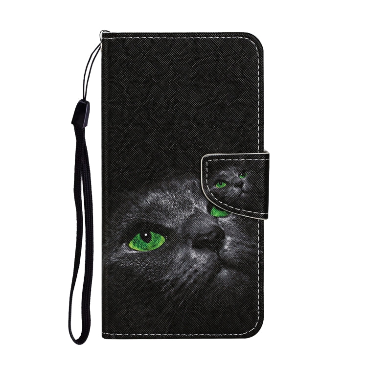 For Xiaomi Redmi Note 12 5G Global/Poco X5 Colored Drawing Pattern Flip Leather Phone Case(Black Cat) - Note 12 Cases by buy2fix | Online Shopping UK | buy2fix
