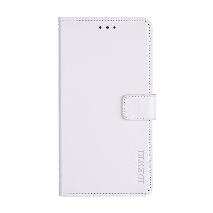 For Realme GT3 5G Global/GT Neo 5 5G idewei Crazy Horse Texture Leather Phone Case with Holder(White) - Realme Cases by idewei | Online Shopping UK | buy2fix