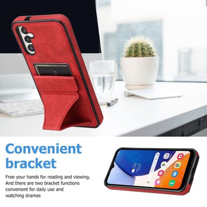 For Samsung Galaxy A14 4G / 5G Ultra-thin Shockproof Phone Protective Case with Holder(Red) - Galaxy Phone Cases by buy2fix | Online Shopping UK | buy2fix