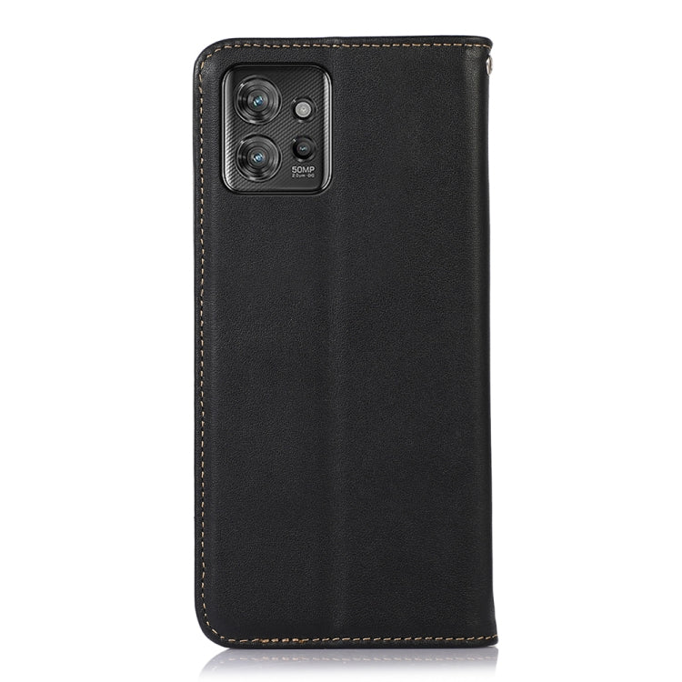 For Motorola ThinkPhone 5G KHAZNEH Nappa Top Layer Cowhide Leather Phone Case(Black) - Motorola Cases by buy2fix | Online Shopping UK | buy2fix