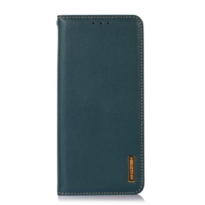For Motorola Moto G14 4G KHAZNEH Nappa Top Layer Cowhide Leather Phone Case(Green) - Motorola Cases by buy2fix | Online Shopping UK | buy2fix