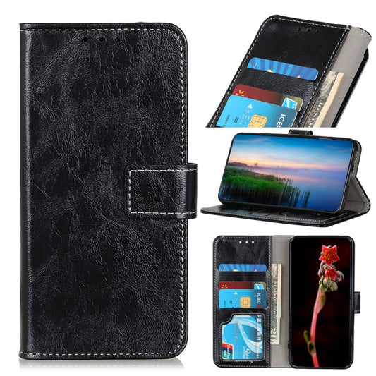 For Nokia C32 4G Retro Crazy Horse Texture Leather Phone Case(Black) - Nokia Cases by buy2fix | Online Shopping UK | buy2fix