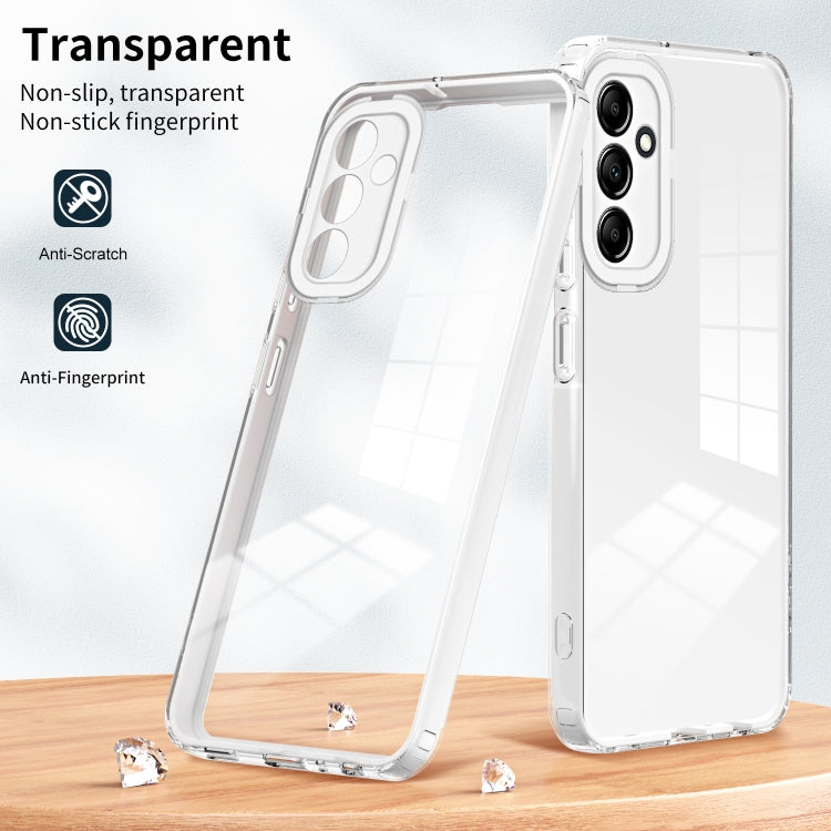 For Samsung Galaxy A24 4G 3 in 1 Clear TPU Color PC Frame Phone Case(White) - Galaxy Phone Cases by buy2fix | Online Shopping UK | buy2fix