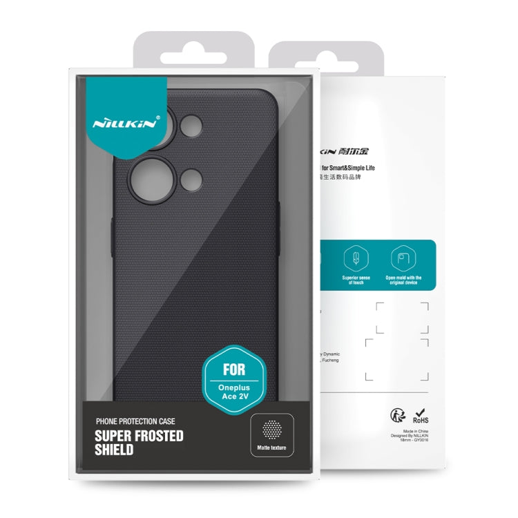 For OnePlus Ace 2V NILLKIN Frosted PC Phone Case(Black) - OnePlus Cases by NILLKIN | Online Shopping UK | buy2fix