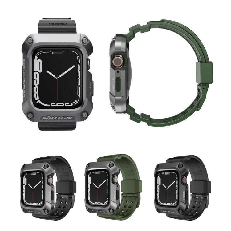 NILLKIN Ruidong Series Alloy + TPU Integrated Watch Band For Apple Watch Series 8&7 45mm(Green) - Watch Bands by NILLKIN | Online Shopping UK | buy2fix