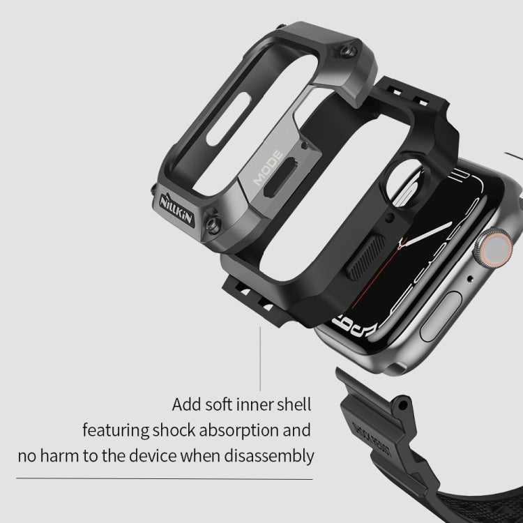 NILLKIN Ruidong Series Alloy + TPU Integrated Watch Band For Apple Watch Series SE 2&6&SE&5&4 44mm(Black) - Watch Bands by NILLKIN | Online Shopping UK | buy2fix