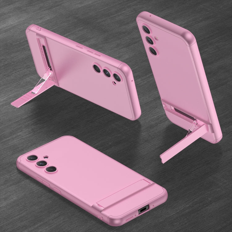 For Samsung Galaxy A54 5G GKK Three Stage Splicing Full Coverage PC Phone Case with Stand(Rose Gold) - Galaxy Phone Cases by GKK | Online Shopping UK | buy2fix
