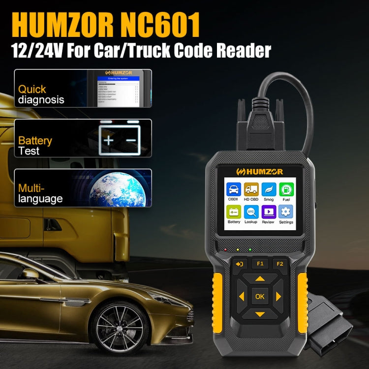 HUMZOR NC601 Car and Truck OBD2 Scan Tool Diagnostic Tool -  by buy2fix | Online Shopping UK | buy2fix