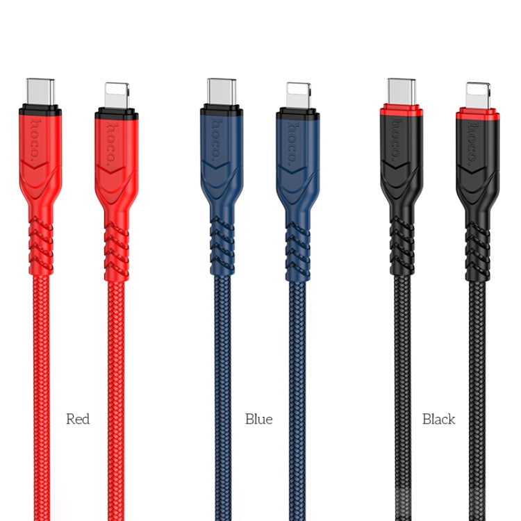 hoco X59 Victory PD 20W USB-C / Type-C to 8 Pin Charging Data Dable, Length:1m(Blue) - 2 in 1 Cable by hoco | Online Shopping UK | buy2fix