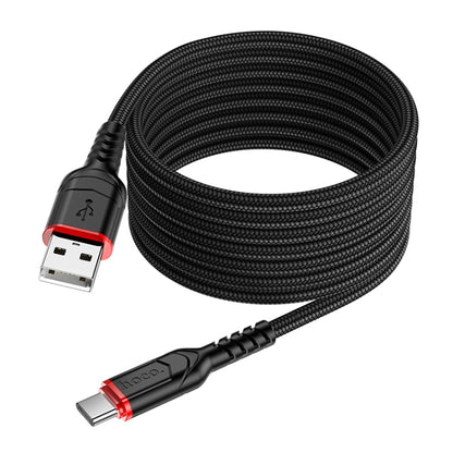 hoco X59 Victory 3A USB to USB-C / Type-C Charging Data Dable, Length:2m(Black) - USB-C & Type-C Cable by hoco | Online Shopping UK | buy2fix