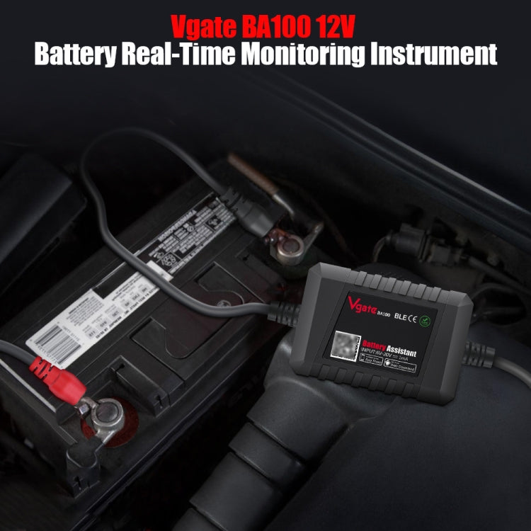 Vgate BA100 Car 12V Bluetooth 4.0 Battery Assistant Analyzer Tester -  by Vgate | Online Shopping UK | buy2fix