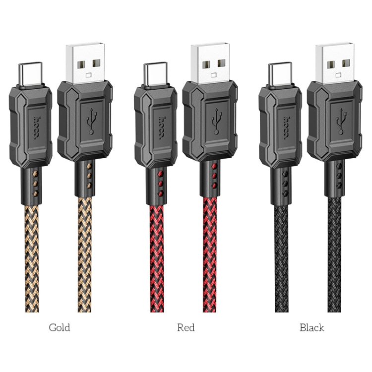 hoco X94 Leader 3A USB to USB-C / Type-C Charging Data Dable, Length:1m(Red) -  by hoco | Online Shopping UK | buy2fix