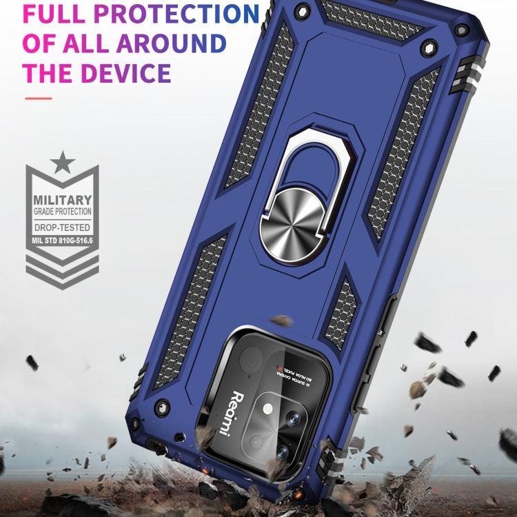 For Xiaomi Redmi 12C / 11A Shockproof TPU + PC Phone Case with Holder(Blue) - Mi 11 Ultra Cases by buy2fix | Online Shopping UK | buy2fix