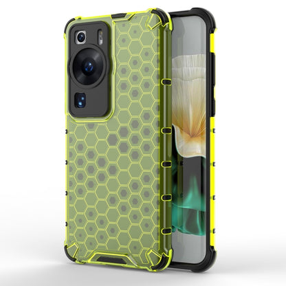 For Huawei P60 / P60 Pro Honeycomb Phone Case(Green) - Huawei Cases by buy2fix | Online Shopping UK | buy2fix