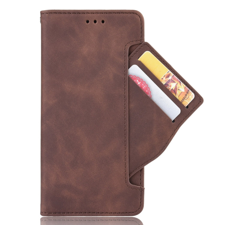 For Honor 70 Lite / X6 4G Skin Feel Calf Texture Card Slots Leather Phone Case(Brown) - Honor Cases by buy2fix | Online Shopping UK | buy2fix
