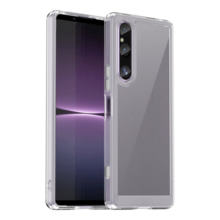 For Sony Xperia 1 V Colorful Series Acrylic + TPU Phone Case(Transparent) - Sony Cases by buy2fix | Online Shopping UK | buy2fix