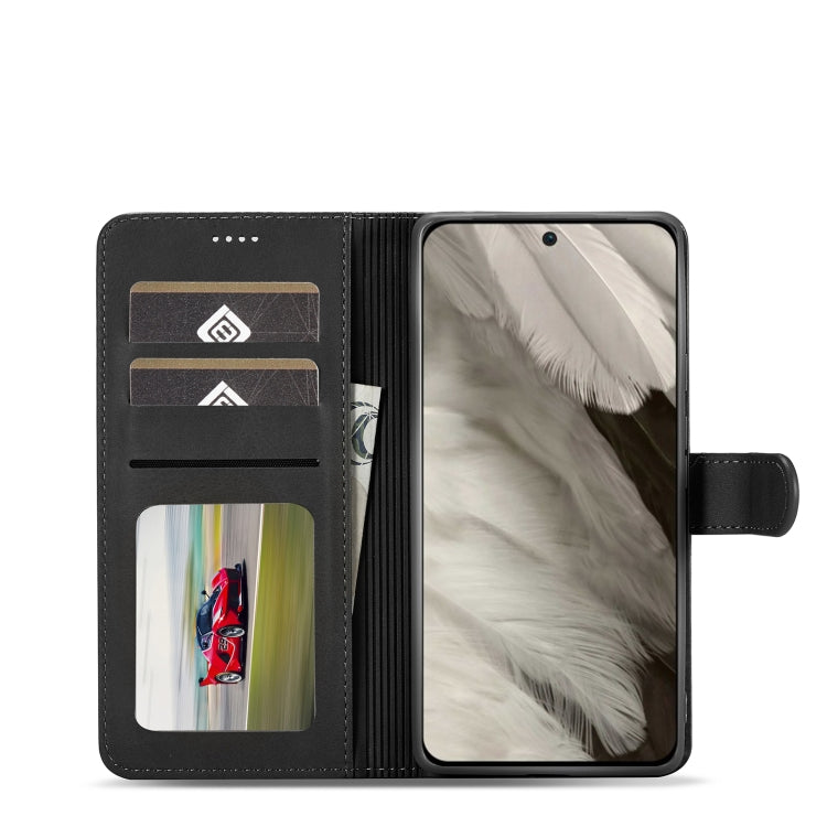 For Google Pixel 7a LC.IMEEKE Calf Texture Horizontal Flip Leather Phone Case(Black) - Google Cases by LC.IMEEKE | Online Shopping UK | buy2fix