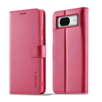 For Google Pixel 7a LC.IMEEKE Calf Texture Horizontal Flip Leather Phone Case(Red) - Google Cases by LC.IMEEKE | Online Shopping UK | buy2fix